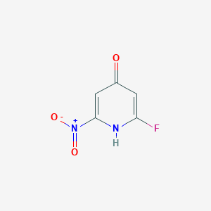 molecular formula C5H3FN2O3 B14025668 2-Fluoro-6-nitropyridin-4-OL 