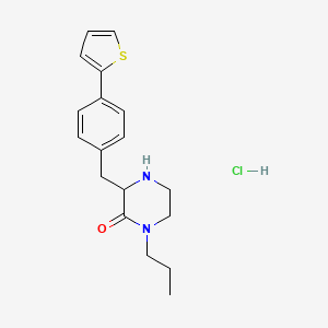 1-Propyl-3-(4-thiophen-2-yl-benzyl)-piperazin-2-one hydrochloride