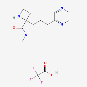 2-(3-Pyrazin-2-yl-propyl)-azetidine-2-carboxylic aciddimethylamide trifluoroacetic acid salt