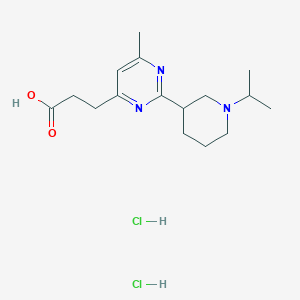 3-[2-(1-Isopropyl-piperidin-3-yl)-6-methyl-pyrimidin-4-yl]-propionic acid dihydrochloride
