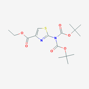 molecular formula C16H24N2O6S B14025827 N-(4-Methoxycarbonyl-Thiazol-2-Yl),N-Carboxy-Carbamic Acid Di-Tert-Butyl Ester 