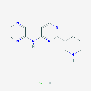 (6-Methyl-2-piperidin-3-yl-pyrimidin-4-yl)-pyrazin-2-yl-amine hydrochloride