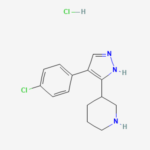 3-[4-(4-Chloro-phenyl)-1H-pyrazol-3-yl]-piperidine hydrochloride