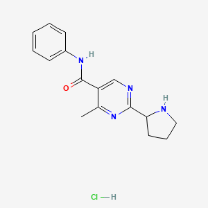 4-Methyl-2-pyrrolidin-2-yl-pyrimidine-5-carboxylic acidphenylamide hydrochloride