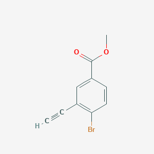 molecular formula C10H7BrO2 B14025869 Methyl 4-bromo-3-ethynylbenzoate 