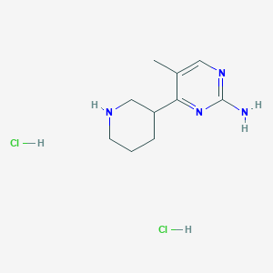 5-Methyl-4-(piperidin-3-yl)pyrimidin-2-amine dihydrochloride