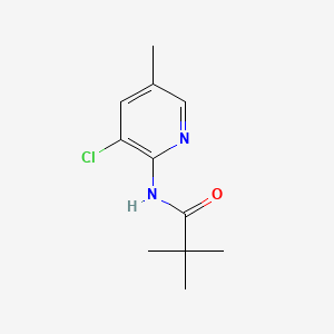 molecular formula C11H15ClN2O B14026015 N-(3-Chloro-5-methylpyridin-2-yl)pivalamide 