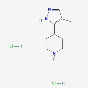 4-(4-methyl-1H-pyrazol-3-yl)piperidine dihydrochloride