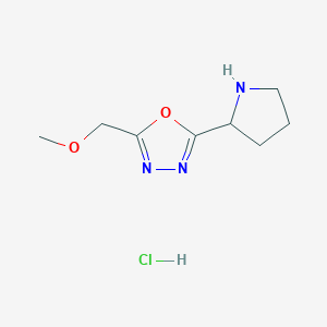 2-(Methoxymethyl)-5-(pyrrolidin-2-yl)-1,3,4-oxadiazole hydrochloride