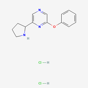 2-Phenoxy-6-(pyrrolidin-2-yl)pyrazine dihydrochloride