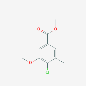 molecular formula C10H11ClO3 B14026137 Methyl 4-chloro-3-methoxy-5-methylbenzoate 