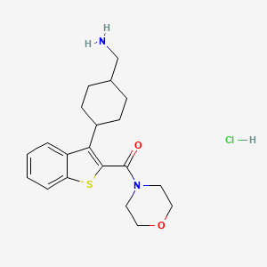 [3-(4-Aminomethyl-cyclohexyl)-benzo[b]thiophen-2-yl]-morpholin-4-yl-methanone hydrochloride