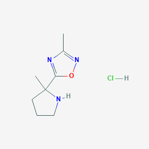 3-Methyl-5-(2-methylpyrrolidin-2-yl)-1,2,4-oxadiazole hydrochloride