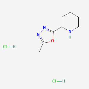 2-(5-Methyl-[1,3,4]oxadiazol-2-yl)-piperidine dihydrochloride