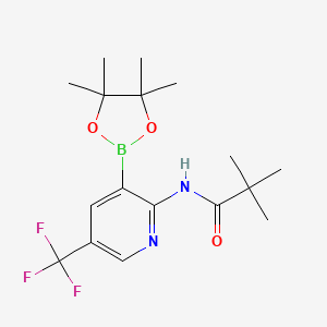 N-(3-(4,4,5,5-Tetramethyl-1,3,2-dioxaborolan-2-YL)-5-(trifluoromethyl)pyridin-2-YL)pivalamide