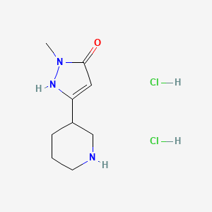 2-Methyl-5-piperidin-3-yl-2H-pyrazol-3-ol dihydrochloride