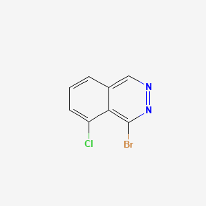 molecular formula C8H4BrClN2 B14026331 1-Bromo-8-chlorophthalazine 