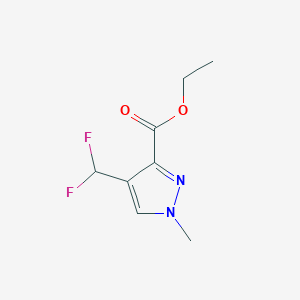 molecular formula C8H10F2N2O2 B14026337 Ethyl 4-(difluoromethyl)-1-methyl-pyrazole-3-carboxylate 