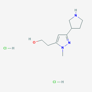 2-(2-Methyl-5-pyrrolidin-3-yl-2H-pyrazol-3-yl)-ethanol dihydrochloride