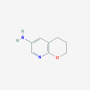 molecular formula C8H10N2O B1402649 3,4-dihydro-2H-pyrano[2,3-b]pyridin-6-amine CAS No. 1346447-21-9