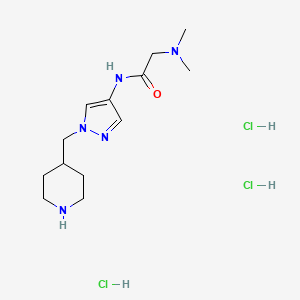 2-Dimethylamino-N-(1-piperidin-4-ylmethyl-1H-pyrazol-4-yl)-acetamide trihydrochloride