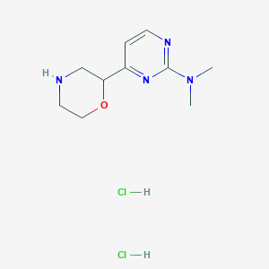 molecular formula C10H18Cl2N4O B1402658 N,N-dimethyl-4-(morpholin-2-yl)pyrimidin-2-amine dihydrochloride CAS No. 1361112-45-9
