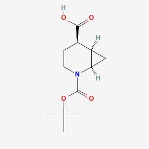 molecular formula C12H19NO4 B14026700 Rac-(1R,5R,6R)-2-(tert-butoxycarbonyl)-2-azabicyclo[4.1.0]heptane-5-carboxylic acid 