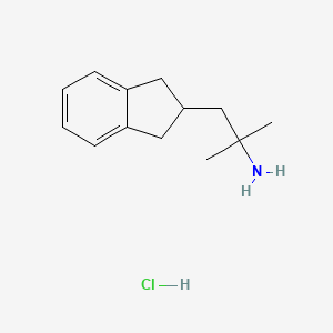 molecular formula C13H20ClN B1402672 1-(2,3-dihydro-1H-inden-2-yl)-2-methylpropan-2-amine hydrochloride CAS No. 1034457-07-2