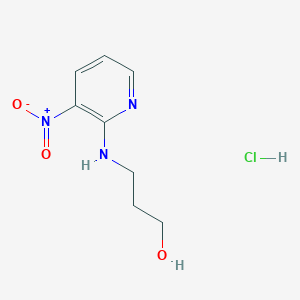 molecular formula C8H12ClN3O3 B1402675 3-[(3-Nitropyridin-2-yl)amino]propan-1-ol hydrochloride CAS No. 1158514-13-6