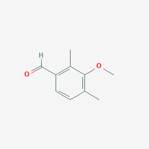 molecular formula C10H12O2 B14026751 3-Methoxy-2,4-dimethylbenzaldehyde 