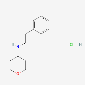 molecular formula C13H20ClNO B1402682 N-(2-phenylethyl)tetrahydro-2H-pyran-4-amine hydrochloride CAS No. 1158432-79-1