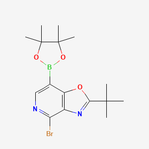 4-Bromo-2-(tert-butyl)-7-(4,4,5,5-tetramethyl-1,3,2-dioxaborolan-2-YL)oxazolo[4,5-C]pyridine