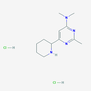 Dimethyl-(2-methyl-6-piperidin-2-yl-pyrimidin-4-yl)-amine dihydrochloride