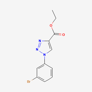 molecular formula C11H10BrN3O2 B14026950 ethyl 1-(3-bromophenyl)-1H-1,2,3-triazole-4-carboxylate 