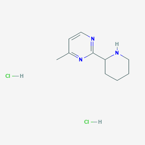 molecular formula C10H17Cl2N3 B1402702 4-Methyl-2-(piperidin-2-yl)pyrimidine dihydrochloride CAS No. 1361111-34-3