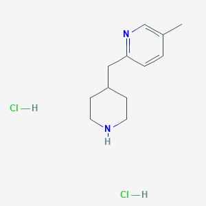 molecular formula C12H19ClN2 B1402703 5-Methyl-2-(piperidin-4-ylmethyl)pyridine dihydrochloride CAS No. 1361116-20-2