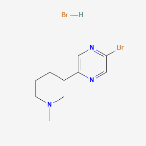 2-Bromo-5-(1-methylpiperidin-3-yl)pyrazine hydrobromide