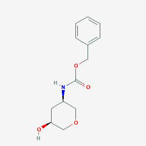 molecular formula C13H17NO4 B14027196 Rel-benzyl ((3R,5S)-5-hydroxytetrahydro-2H-pyran-3-yl)carbamate 
