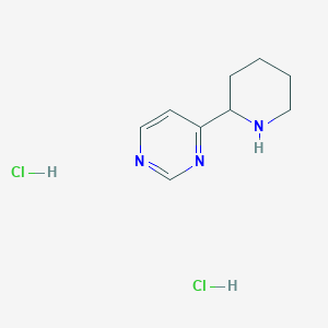 molecular formula C9H15Cl2N3 B1402721 4-(Piperidin-2-yl)pyrimidine dihydrochloride CAS No. 1361112-28-8