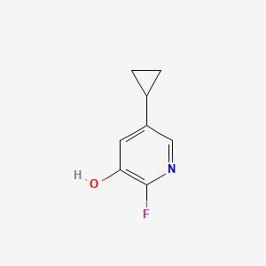 molecular formula C8H8FNO B14027352 5-Cyclopropyl-2-fluoro-3-hydroxypyridine 
