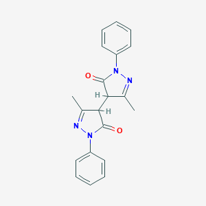 molecular formula C20H18N4O2 B140274 [4,4'-Bi-3H-pyrazole]-3,3'-dione, 2,2',4,4'-tetrahydro-5,5'-dimethyl-2,2'-diphenyl- CAS No. 7477-67-0