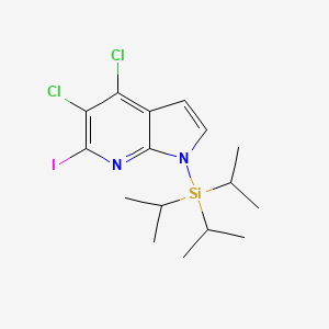 4,5-Dichloro-6-iodo-1-(triisopropylsilyl)-1H-pyrrolo[2,3-b]pyridine