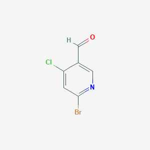 molecular formula C6H3BrClNO B1402744 6-溴-4-氯烟酰醛 CAS No. 1060811-24-6