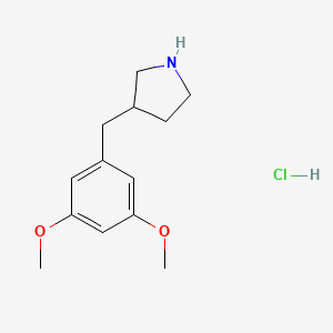 molecular formula C13H20ClNO2 B1402757 3-(3,5-Dimethoxybenzyl)pyrrolidine hydrochloride CAS No. 1361115-33-4