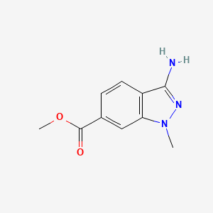 molecular formula C10H11N3O2 B14027615 methyl 3-amino-1-methyl-1H-indazole-6-carboxylate 