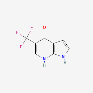 molecular formula C8H5F3N2O B1402766 5-(trifluoromethyl)-1H-pyrrolo[2,3-b]pyridin-4-ol CAS No. 1346446-84-1