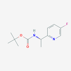 molecular formula C12H17FN2O2 B1402769 (S)-tert-Butyl (1-(5-fluoropyridin-2-yl)ethyl)carbamate CAS No. 905587-16-8