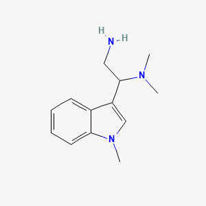 molecular formula C13H19N3 B1402772 N1,N1-dimethyl-1-(1-methyl-1H-indol-3-yl)ethane-1,2-diamine CAS No. 1225553-93-4