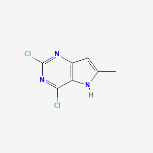 molecular formula C7H5Cl2N3 B1402773 2,4-dichloro-6-methyl-5H-pyrrolo[3,2-d]pyrimidine CAS No. 1196157-27-3