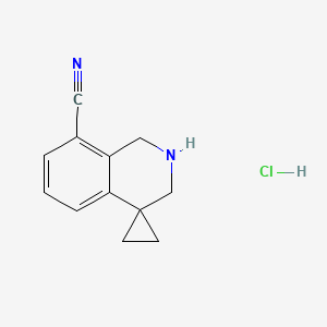 2',3'-dihydro-1'H-spiro[cyclopropane-1,4'-isoquinoline]-8'-carbonitrile hydrochloride